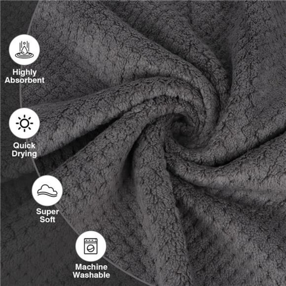 Microfiber Gym Towels 3 Pack Quick Dry Soft Absorbent Workout Yoga Spa Fitness - Picture 4 of 8